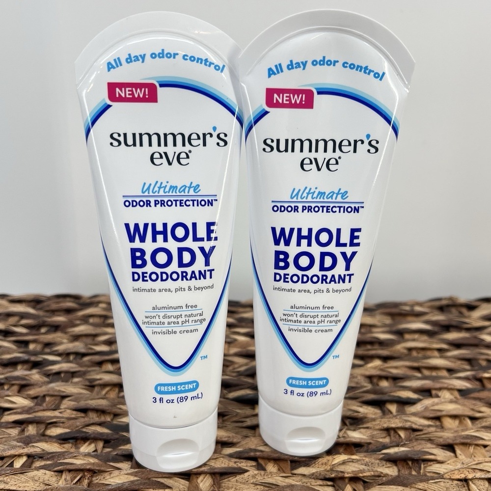 Summers Eve Whole Body Deodorant, Womens Ultimate Odor Protect, 3fl oz LOT OF 2